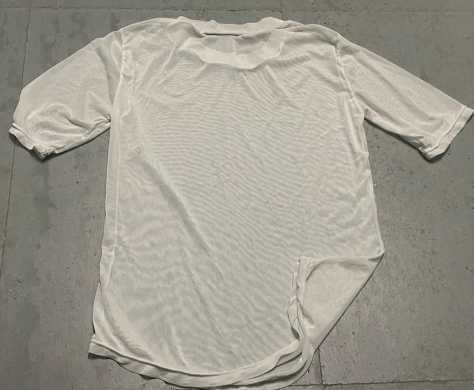 Camiseta de malha branca transparente – photo 2
